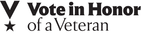 vote in honor of a veteran logo